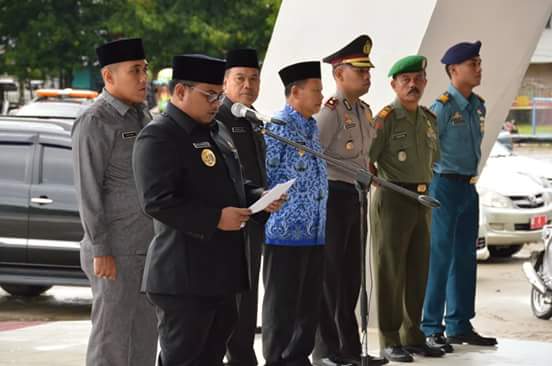 Walau Diguyur Hujan Pelaksanaan Upacara Hari Kesadaran Kota Tanjungbalai Tetap Berlangsung